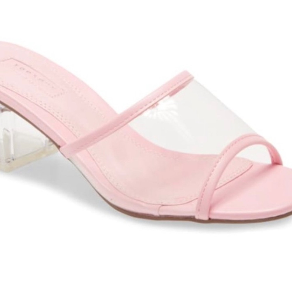 EUC, TopShop Pink & Clear Sandals, Size 38 - Picture 10 of 15